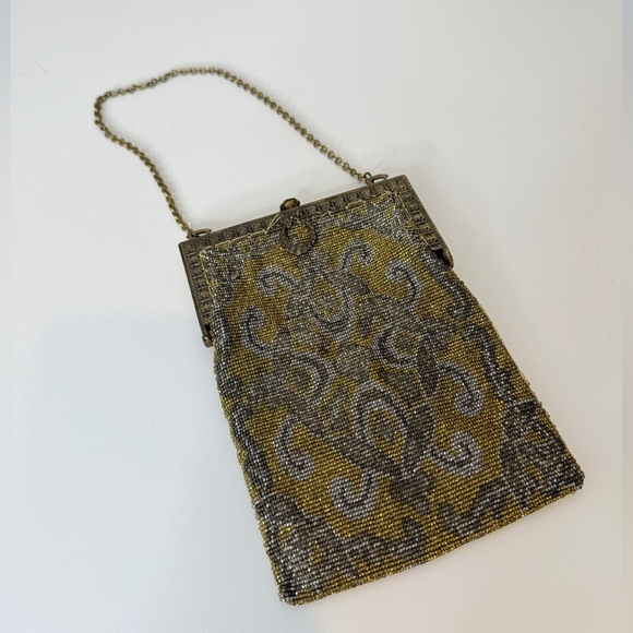 Antique French 1900âs Micro Bead Purse